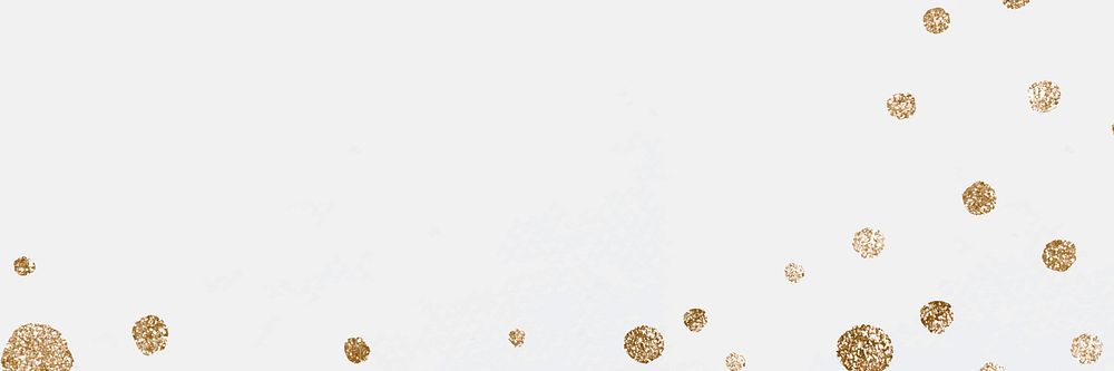Glittery gold dots blog banner celebration background