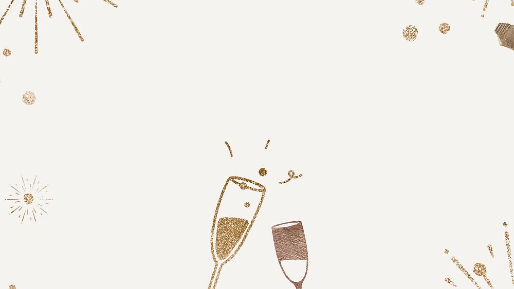 Glittery champagne background new year celebration