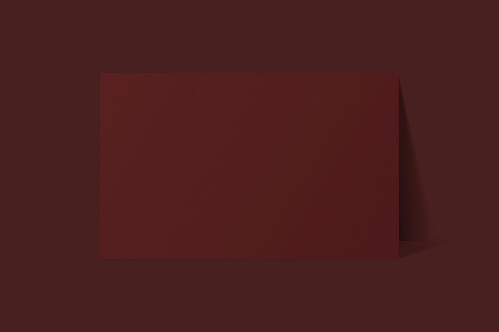 Blank dark red business card
