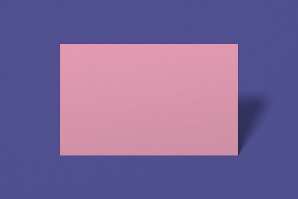 Blank customized pink business card