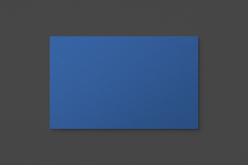 Blank customized blue business card