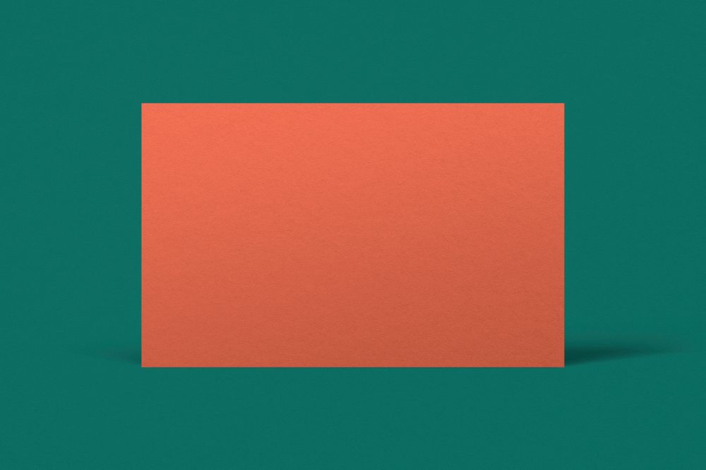 Blank customized orange business card