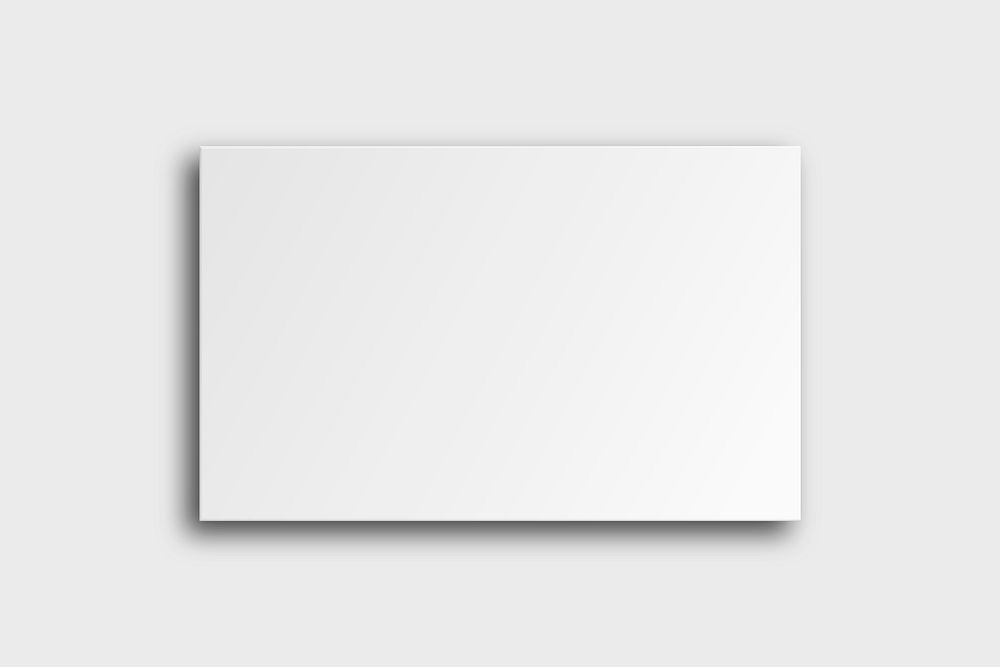 Blank business card mockup vector in white tone