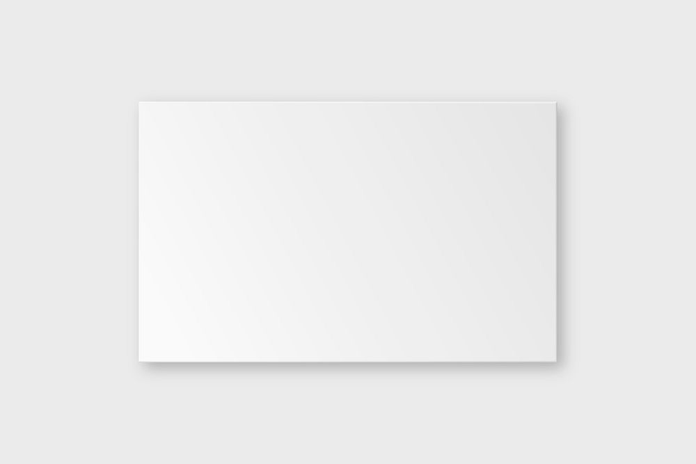 Blank business card mockup vector in white tone
