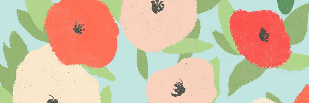 Zoomed bright poppy background email header