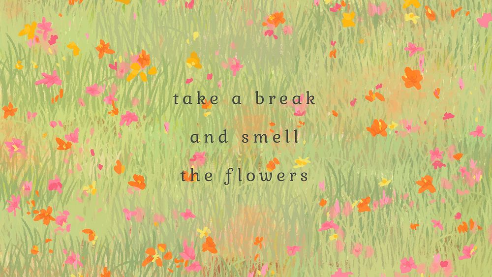 Inspirational quote on summer flower background illustration