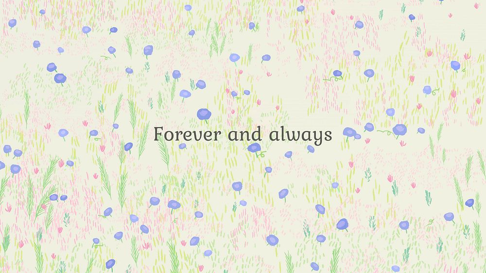 Inspirational quote on floral background illustration