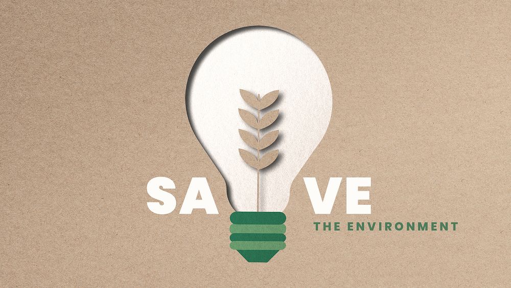 Save the environment template psd power saving campaign social media post