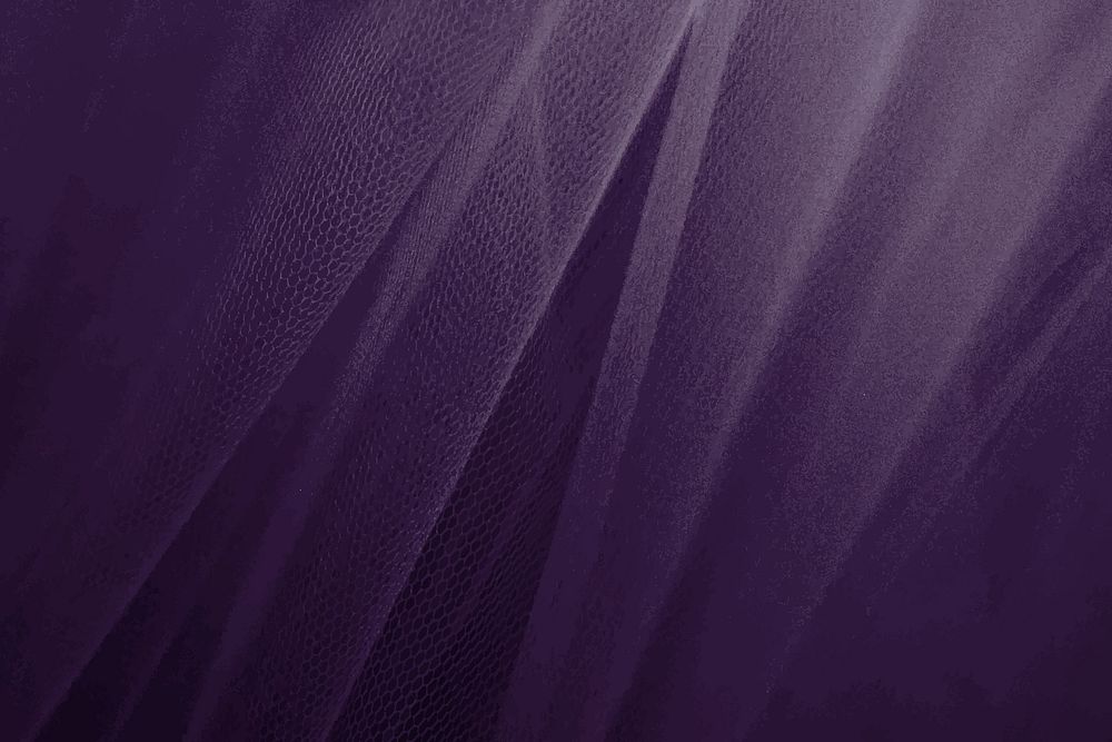 Purple tulle drapery textured background vector