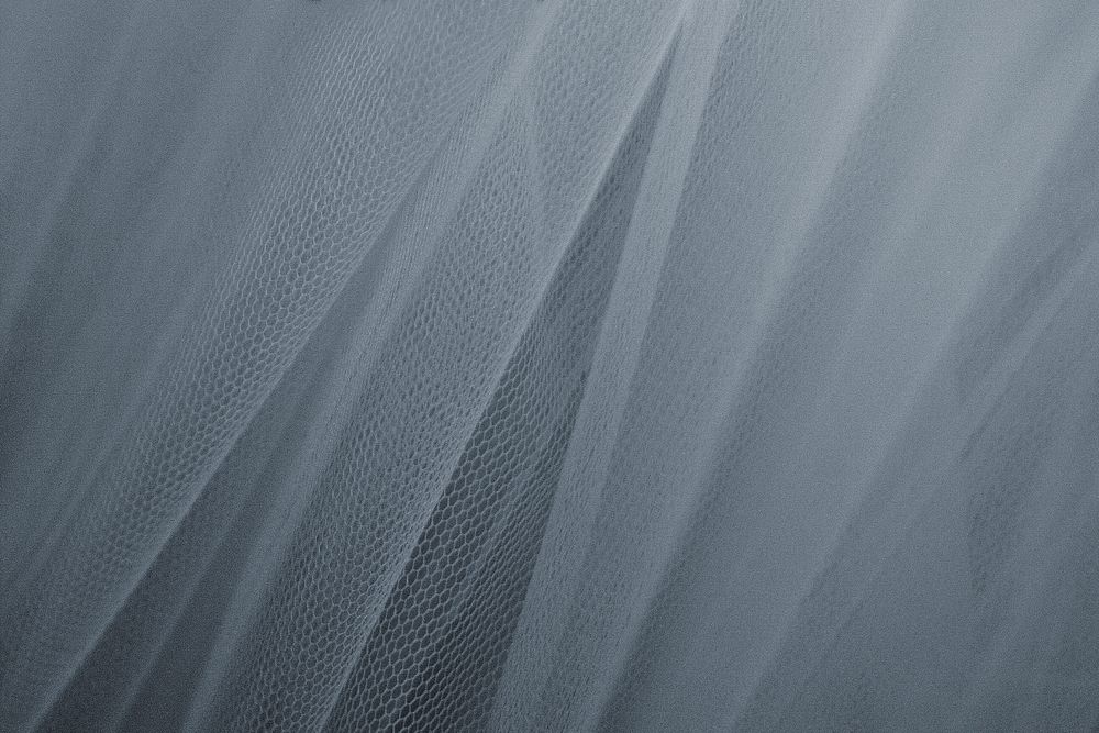 Gray tulle drapery textured background