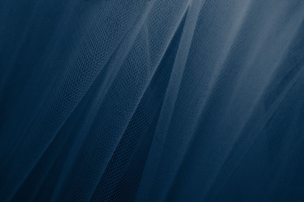 Blue tulle drapery textured background