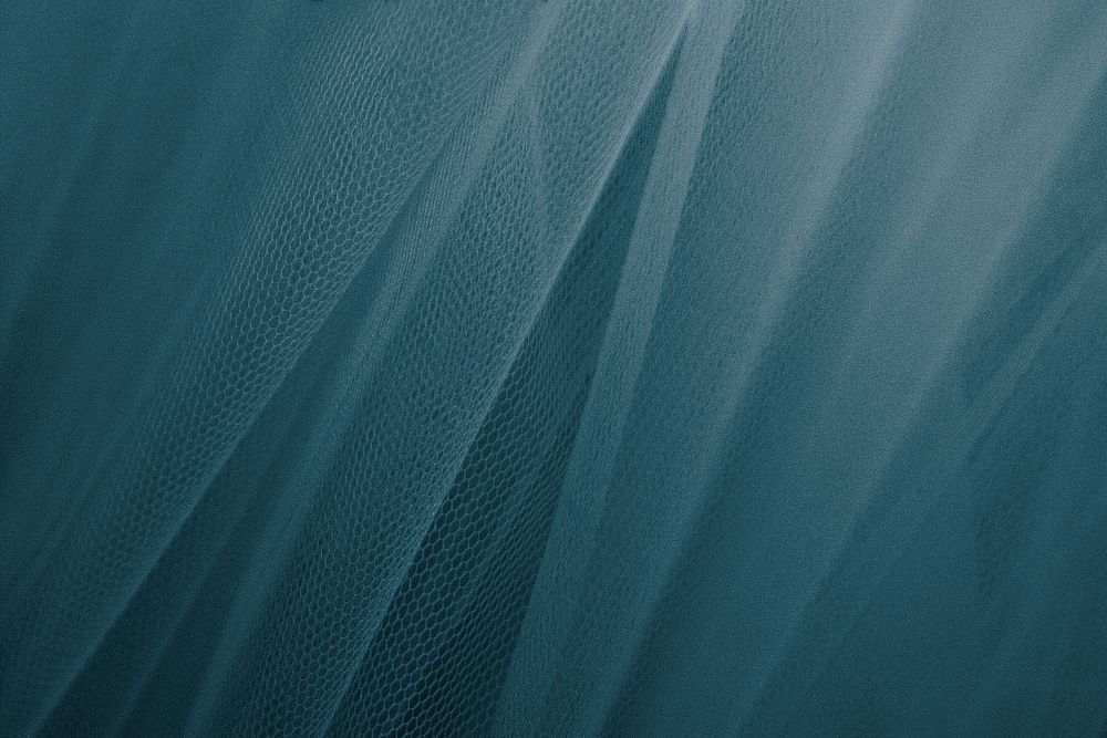 Blue tulle drapery textured background
