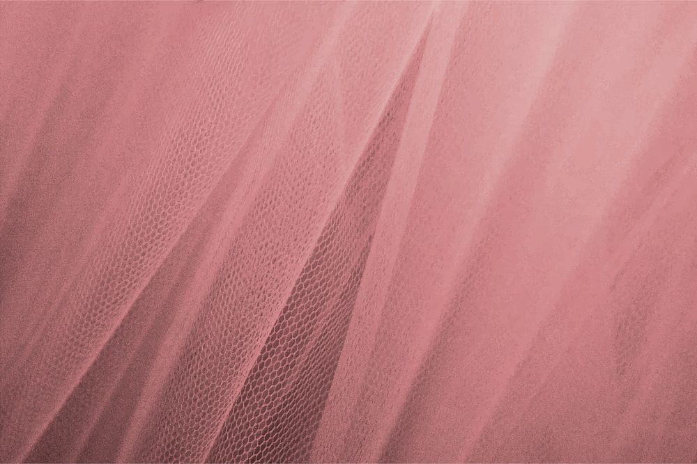 Pink tulle drapery textured background vector