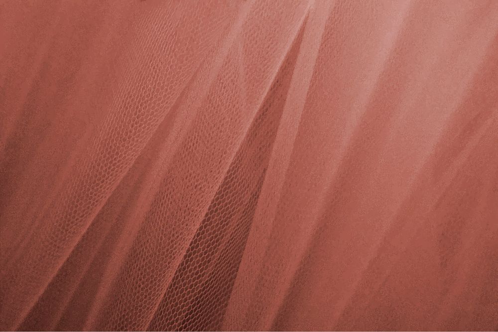Brown tulle drapery textured background vector