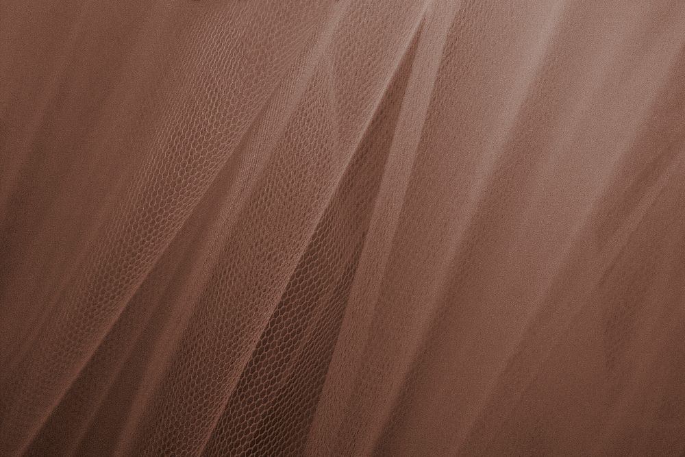 Brown tulle drapery textured background