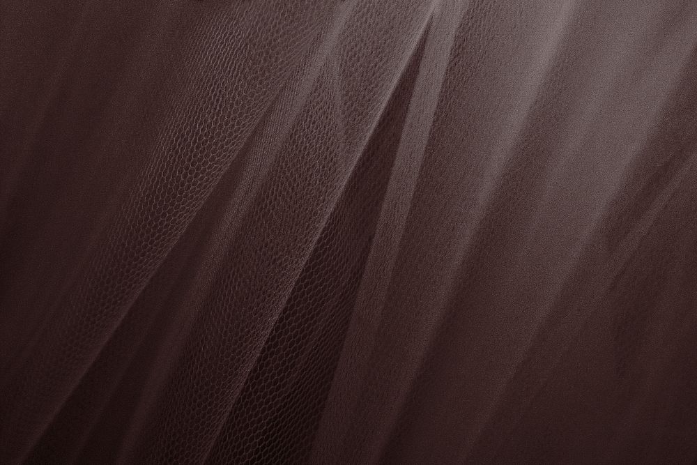 Brown tulle drapery textured background
