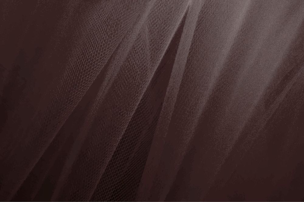Brown tulle drapery textured background vector