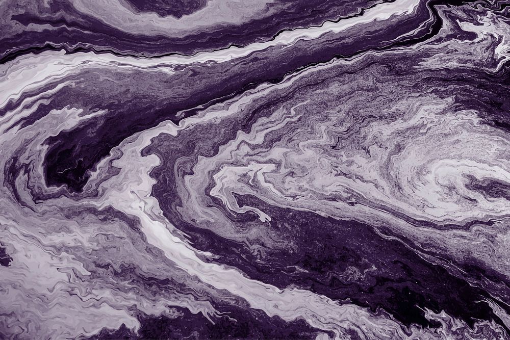 Purple fluid art marbling paint textured background vector