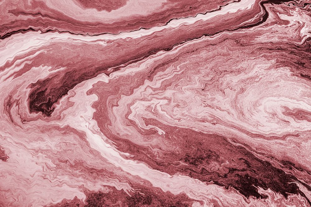 Red fluid art marbling paint textured background