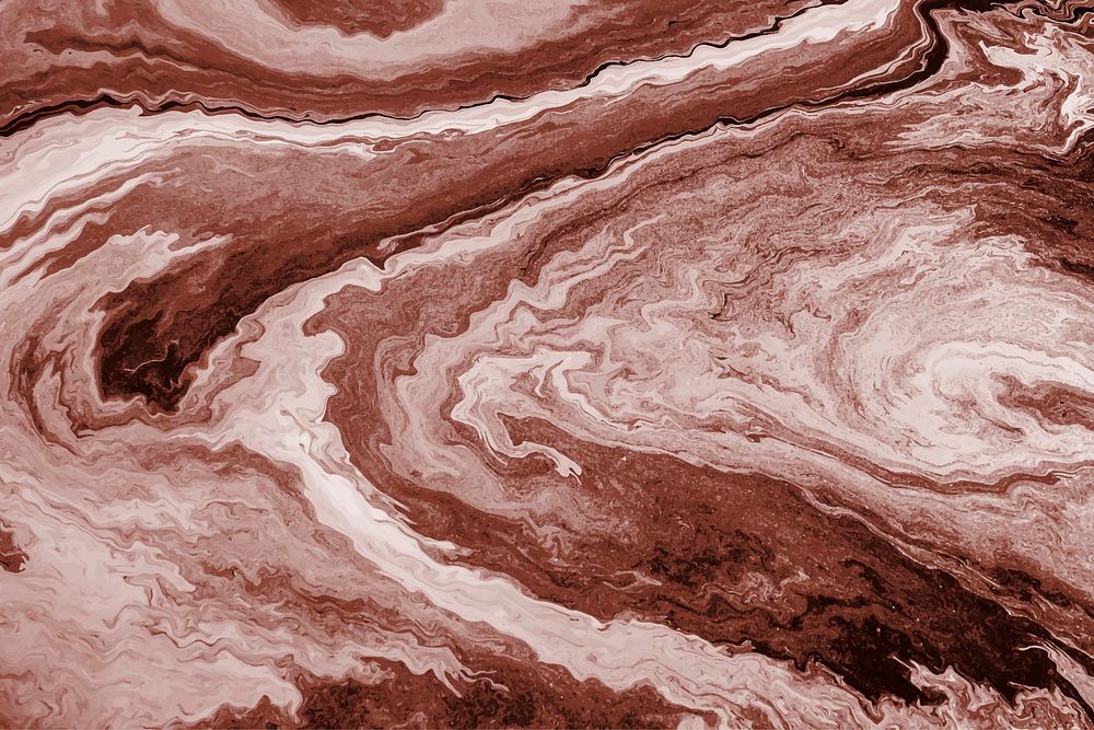 Brown fluid art marbling paint textured background vector