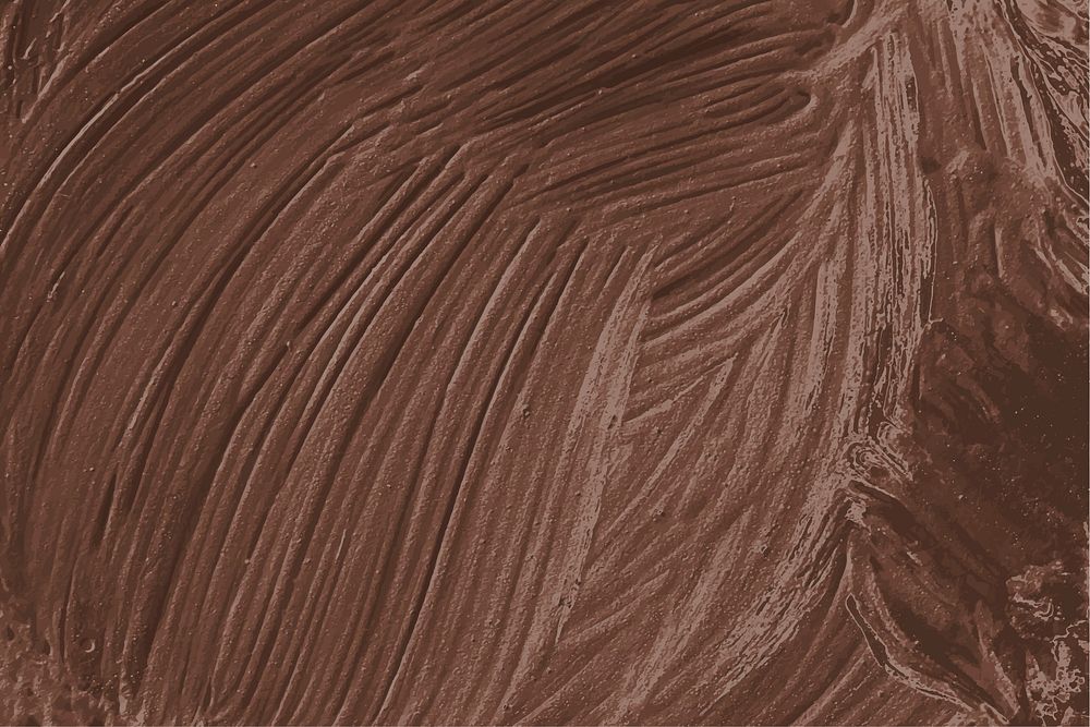 Brown oil paint brushstroke textured background vector