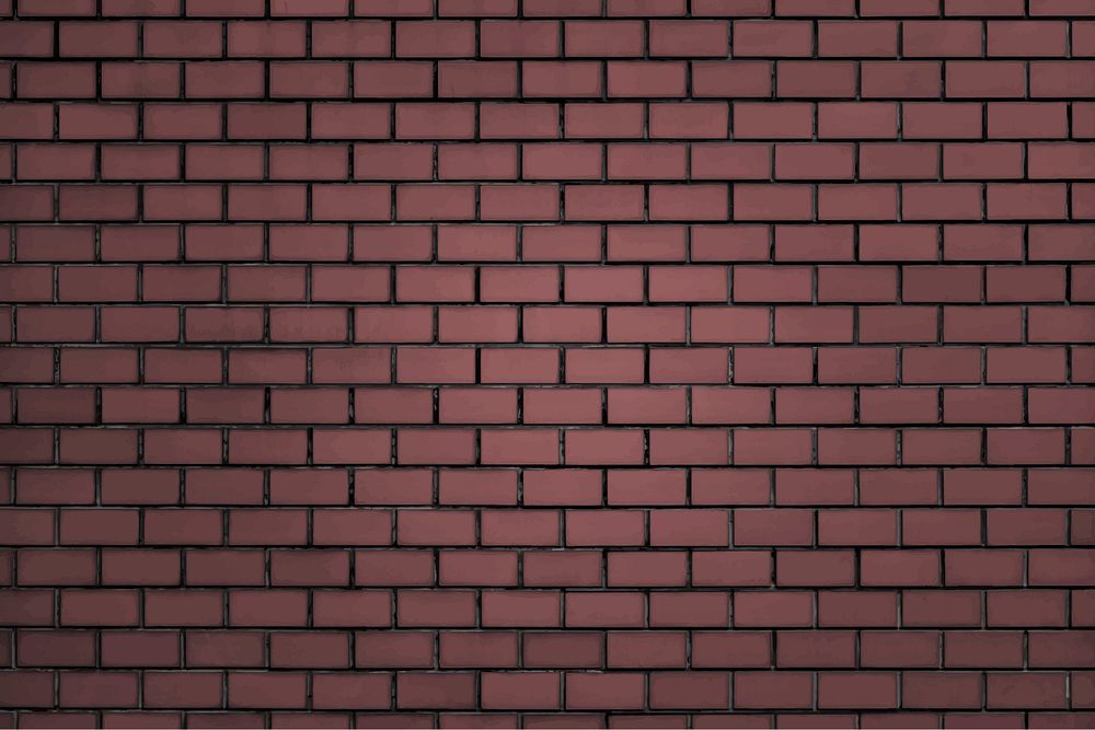 Brownish-red brick wall textured background vector