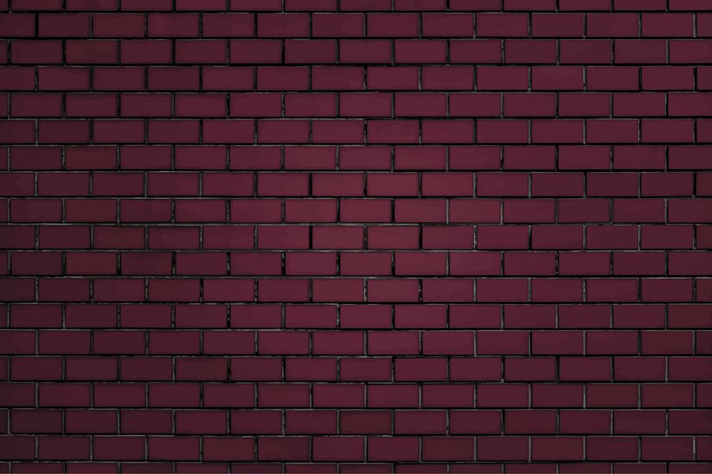 Dark red brick wall textured background vector