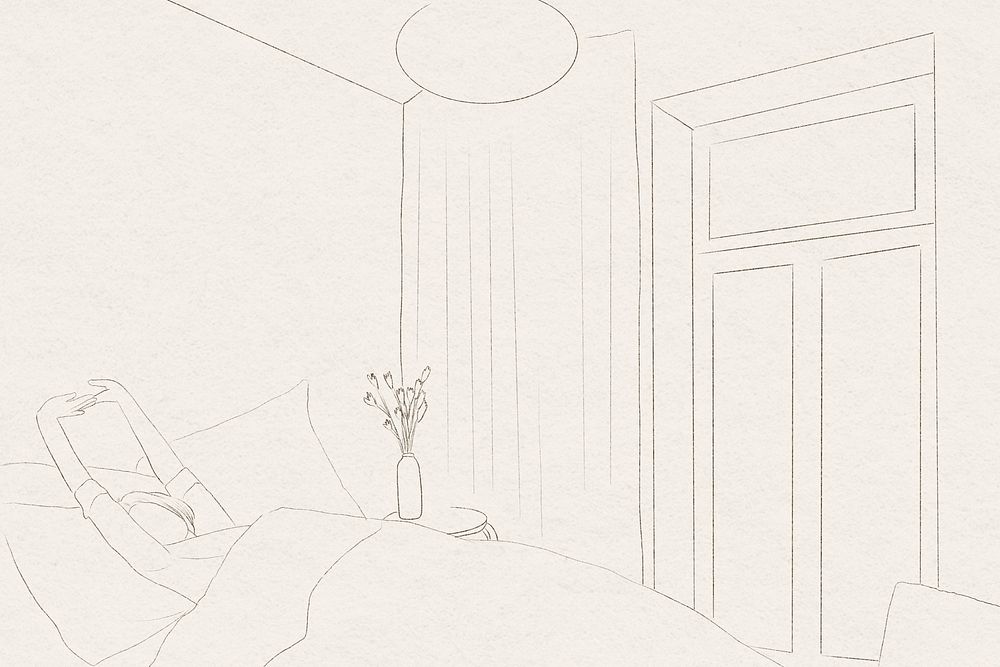 Wake up background simple line drawing