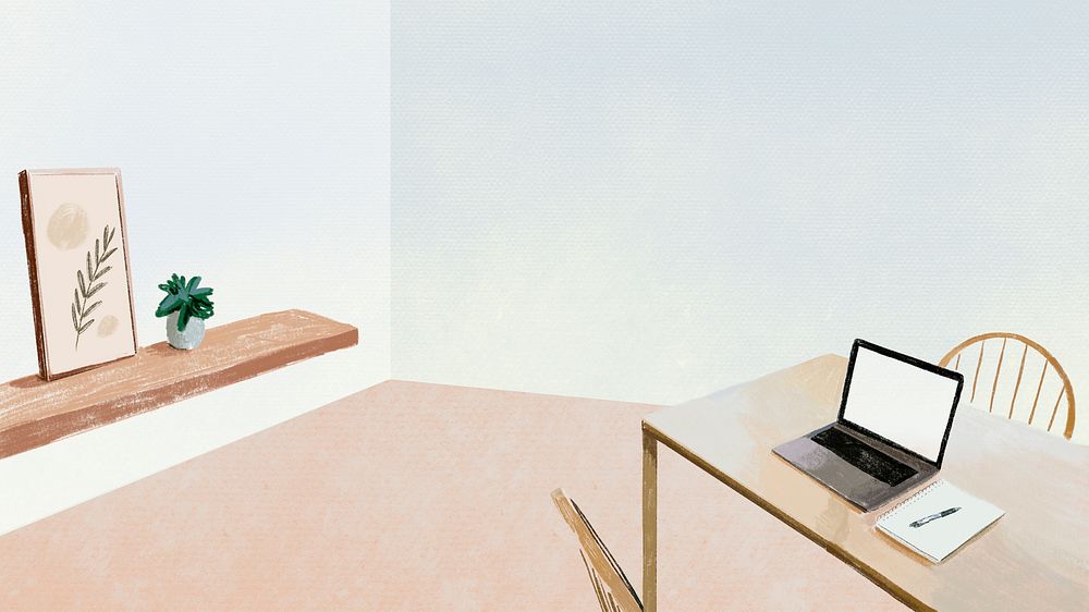 Home interior wallpaper vector color pencil illustration