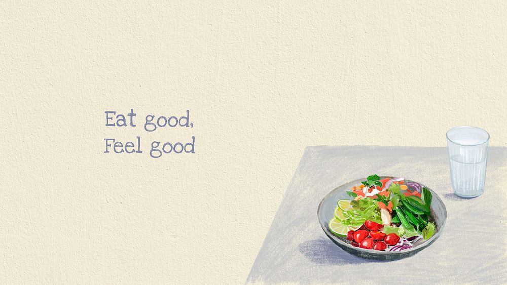Healthy food color pencil illustration
