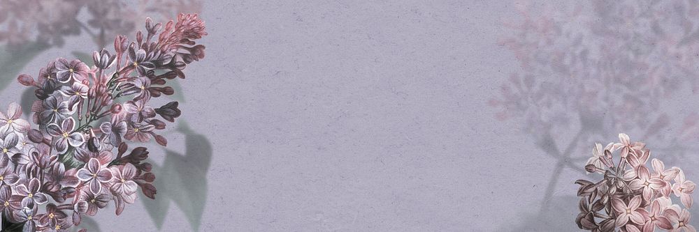 Lilac banner on purple background