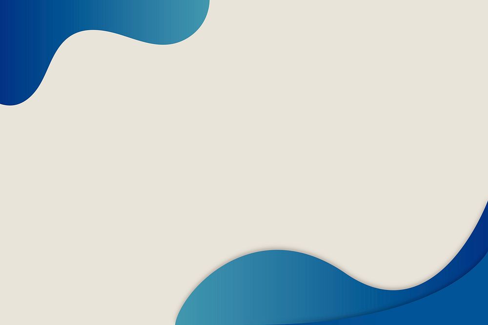 Blue curved border on simple background