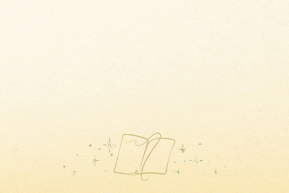 Yellow background  psd with doodle tome book