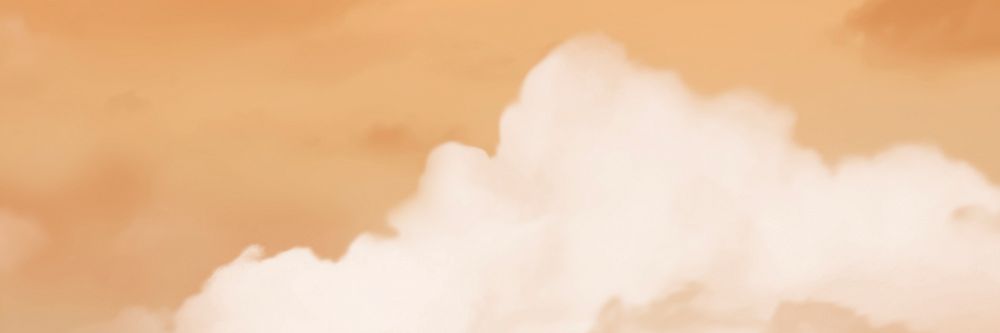 Orange sky with clouds background