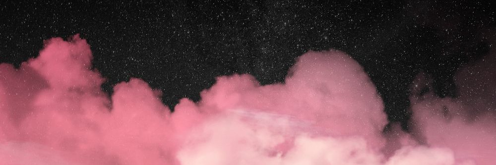 Galaxy background with pink clouds