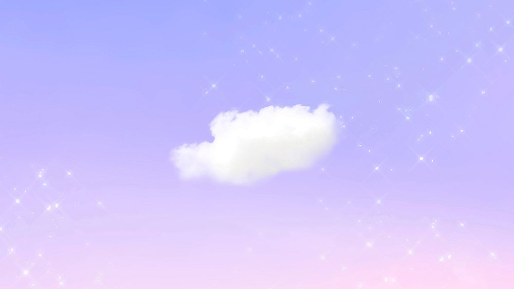 Pastel sky background vector with clouds