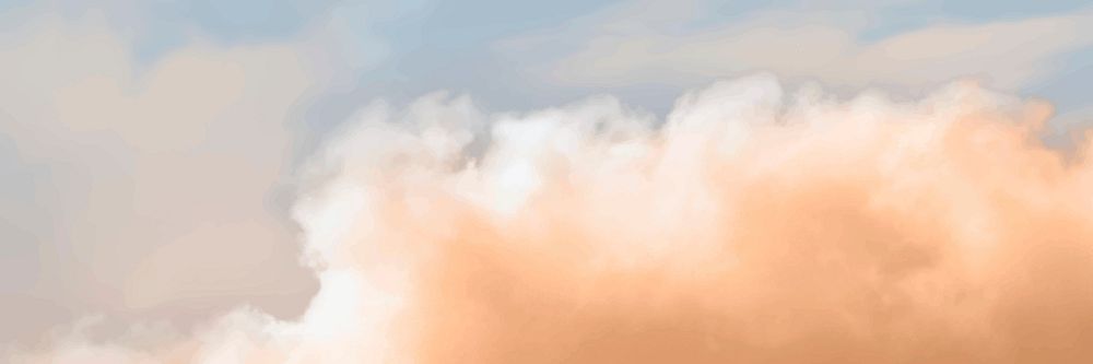 Abstract background vector with orange cloud
