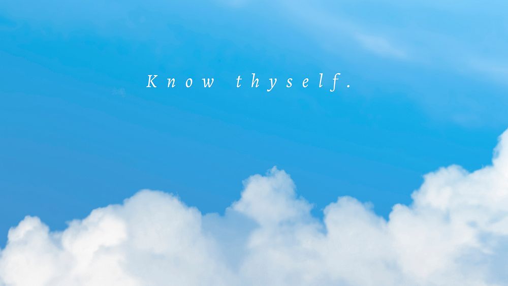 Inspiring quote on blue sky and cloud background
