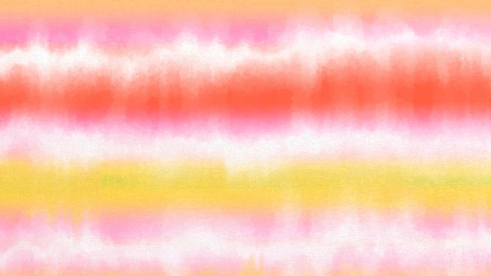 Tie dye background vector with red and yellow stripe pattern