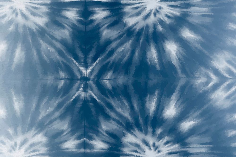 Indigo Shibori pattern vector background