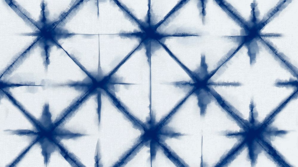Shibori pattern background vector in indigo blue color