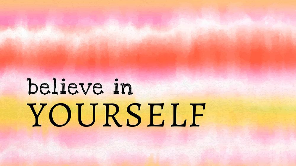Motivational quote template vector for blog banner on colorful tie dye background