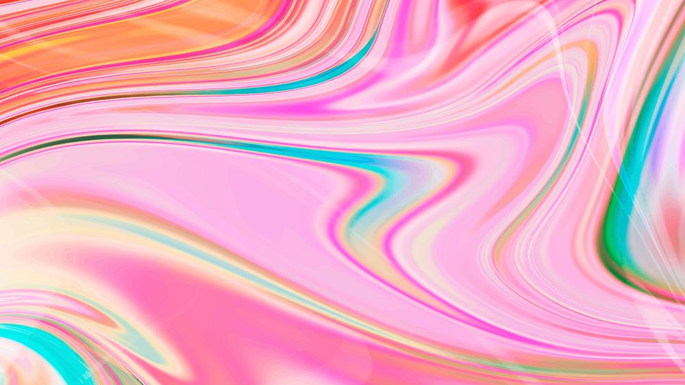 Pink fluid art background vector