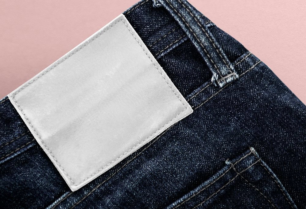 Jeans label with copy space 