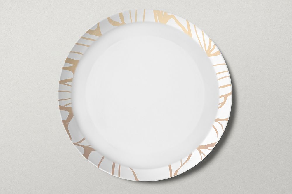 Plate with gold trim