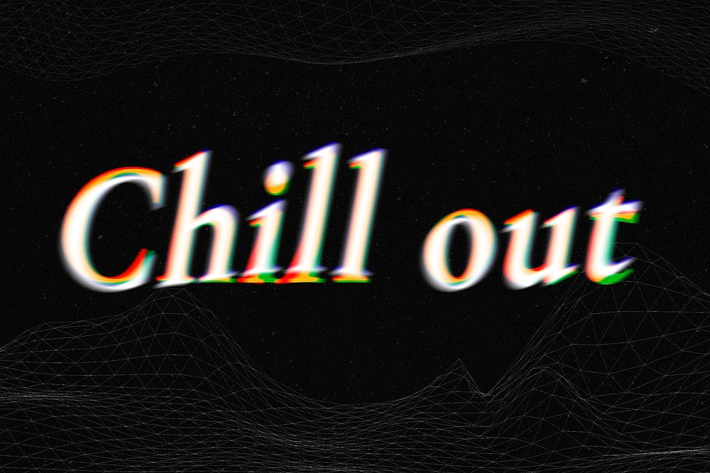 Chill out typography in offset font