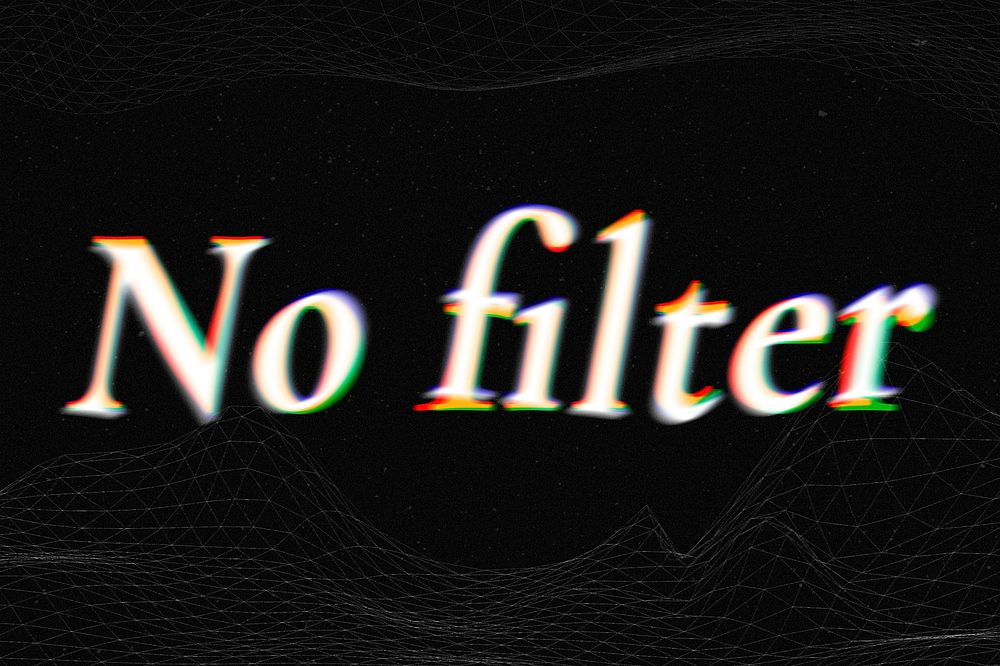 No filter typography in offset font