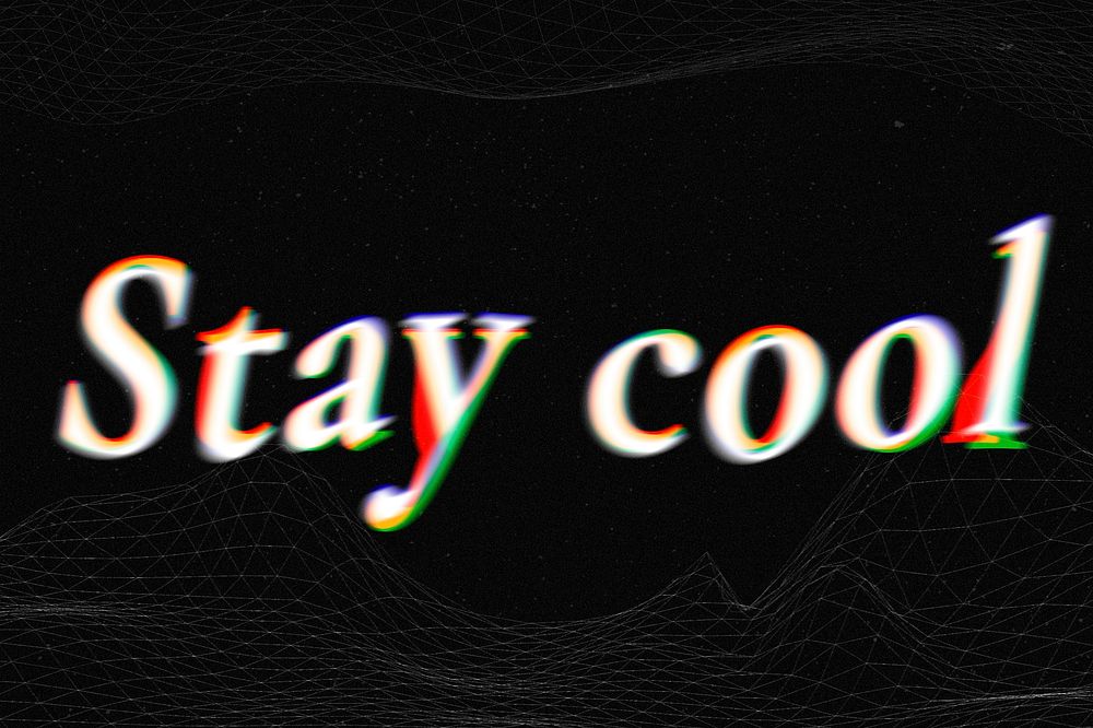 Stay cool typography in offset font