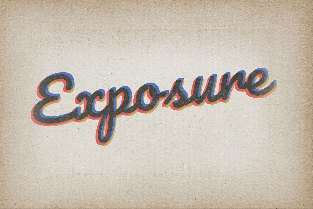 Exposure typography in vintage font