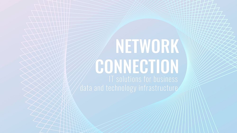 Network connection technology template vector for social media banner in light blue tone